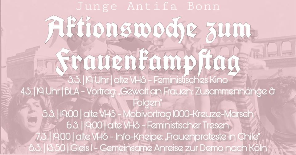 Flyer Aktionswoche zum Frauenkampftag