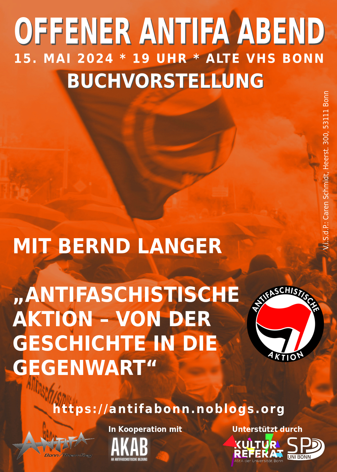Offener Antifa Abend – Buchvorstellung »Antifaschistischen Aktion von der Geschichte in die Gegenwart« mit Bernd Langer (15.05.2024)