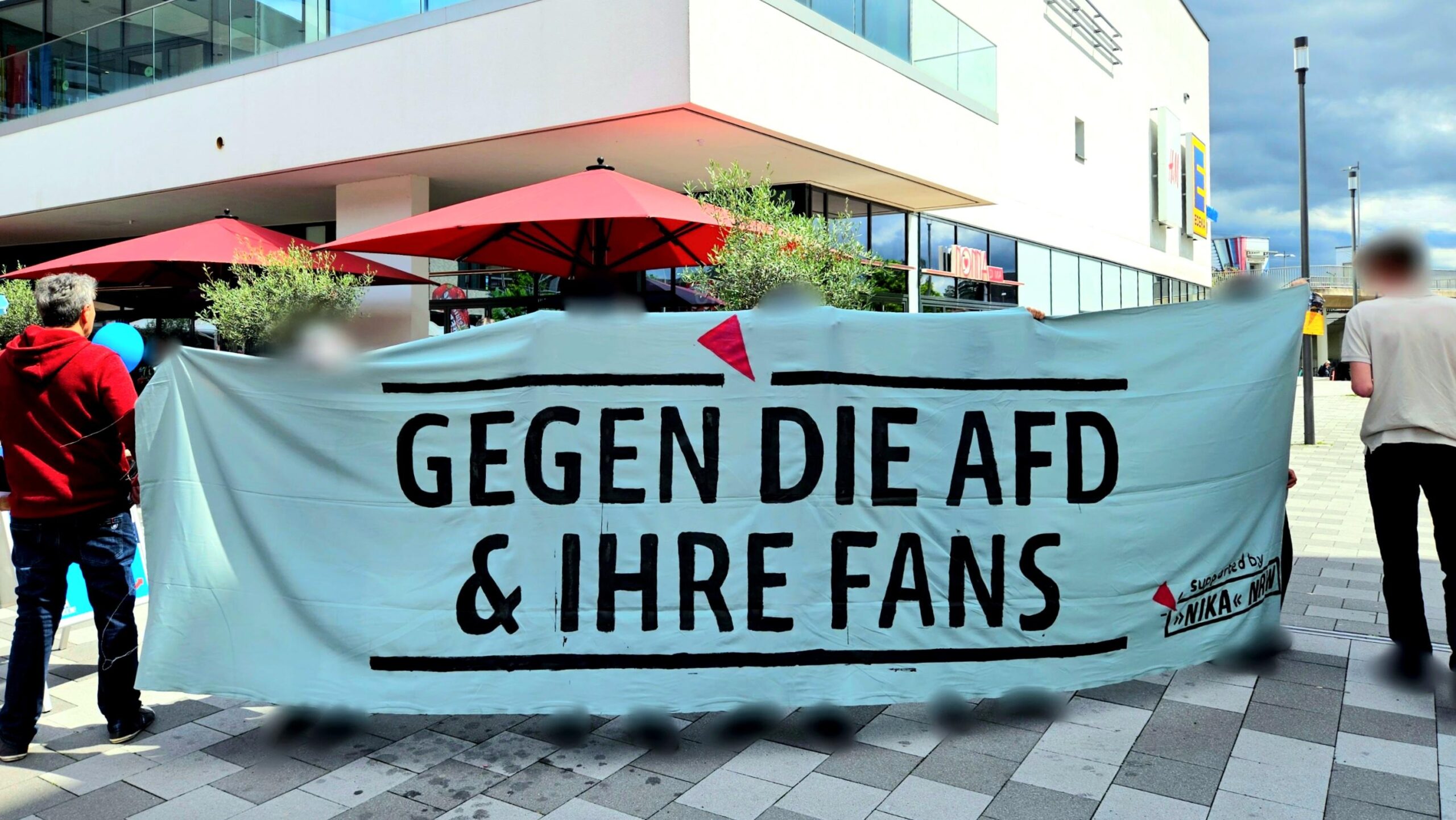 Gegenprotest AfD-Wahlkampf »Jeden Samstag da – Kontinuierliche Antifa« (25.05.2024)