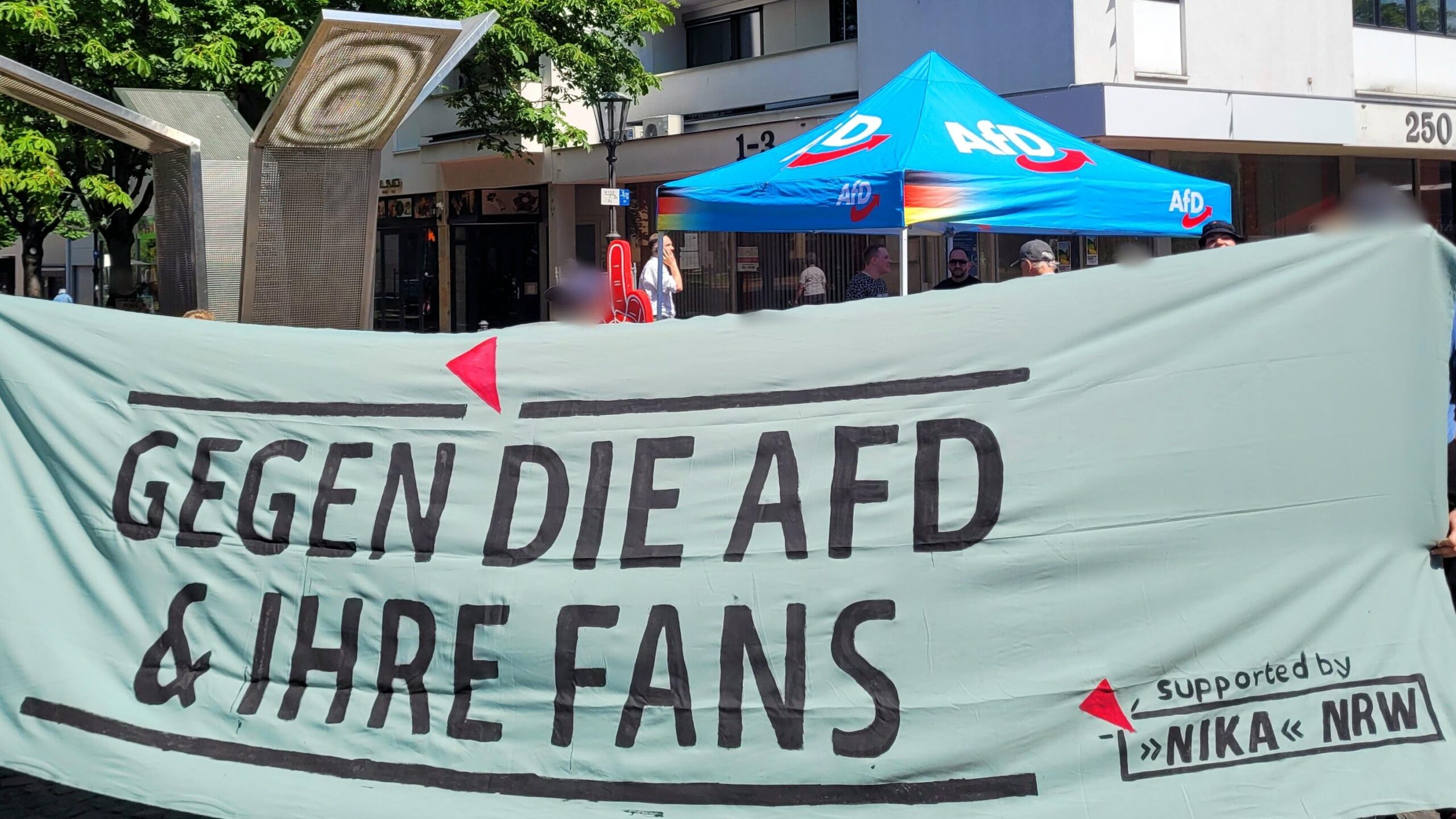 »Duisdorf Nazifrei« – Gegenprotest AfD-Wahlkampfstand 11.05.2024