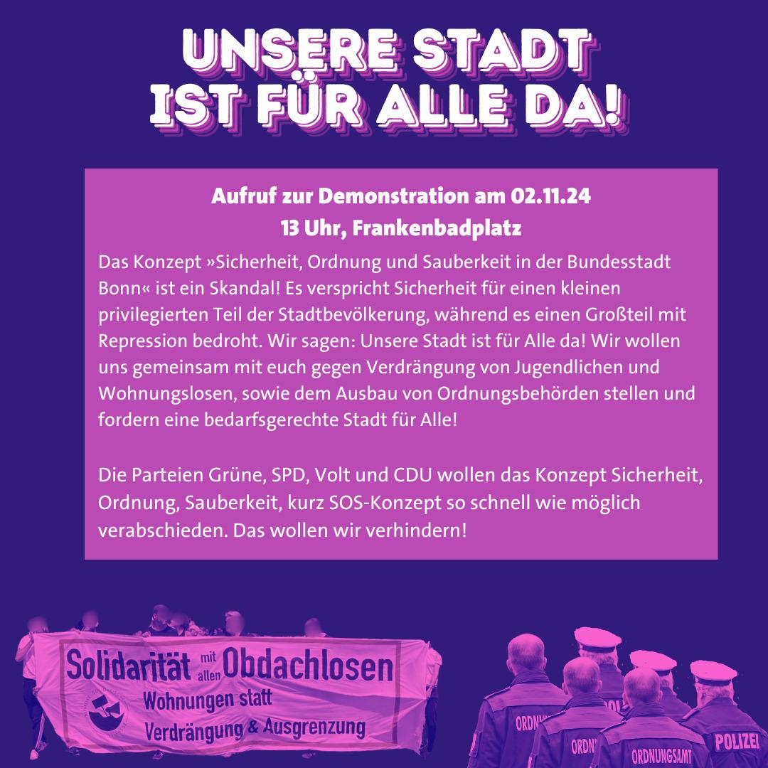 [02.11.24] Demo «Unsere Stadt ist für alle da!»