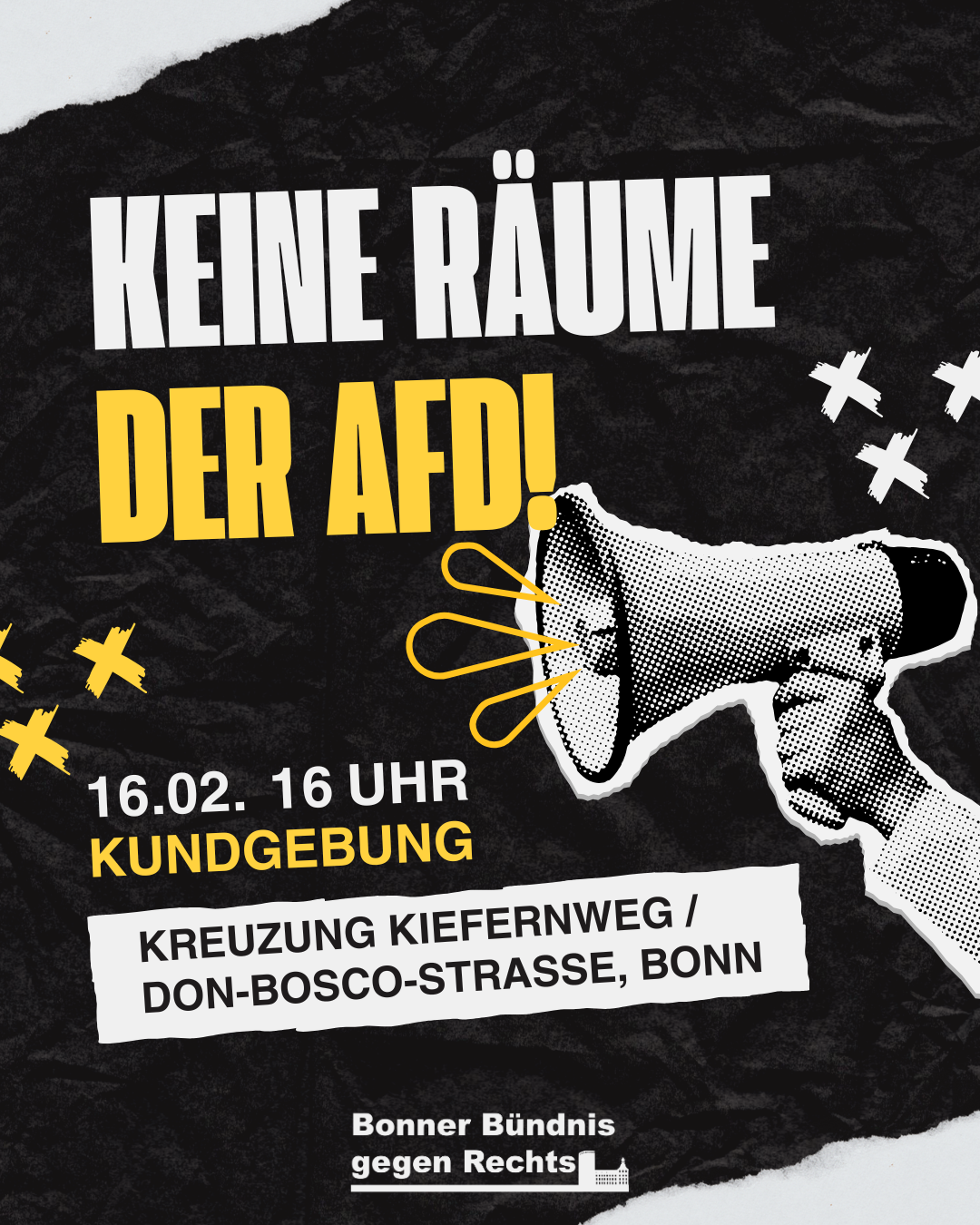 [16.02.2025] Kundgebung »Keine Räume der AfD!«